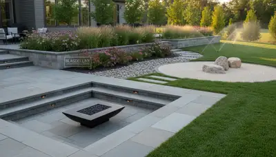 Landscaping crew in Buffalo, NY providing professional lawn care and outdoor property maintenance