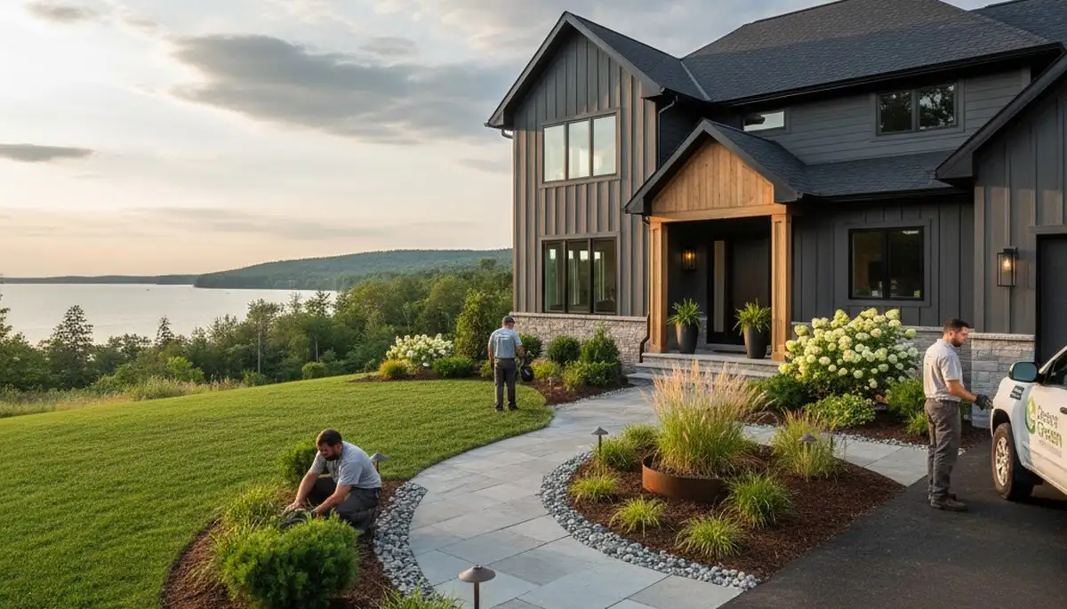 Landscaping service in Buffalo, NY by a professional lawn care team