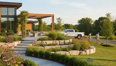 Landscaping crew serving Buffalo, NY with professional lawn care and property maintenance