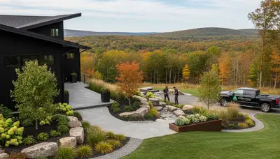 Landscape crew serving Buffalo, NY with professional lawn care and landscaping services