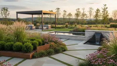 Landscaping crew serving Buffalo, NY with professional lawn care and outdoor maintenance services