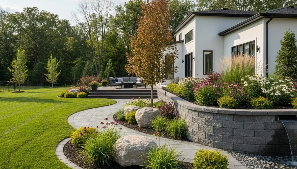 Landscaping crew serving Buffalo, NY with professional lawn and landscape maintenance services