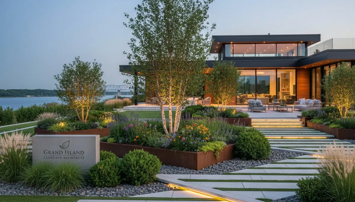 Buffalo, NY landscaping crew providing professional lawn care and landscape maintenance services
