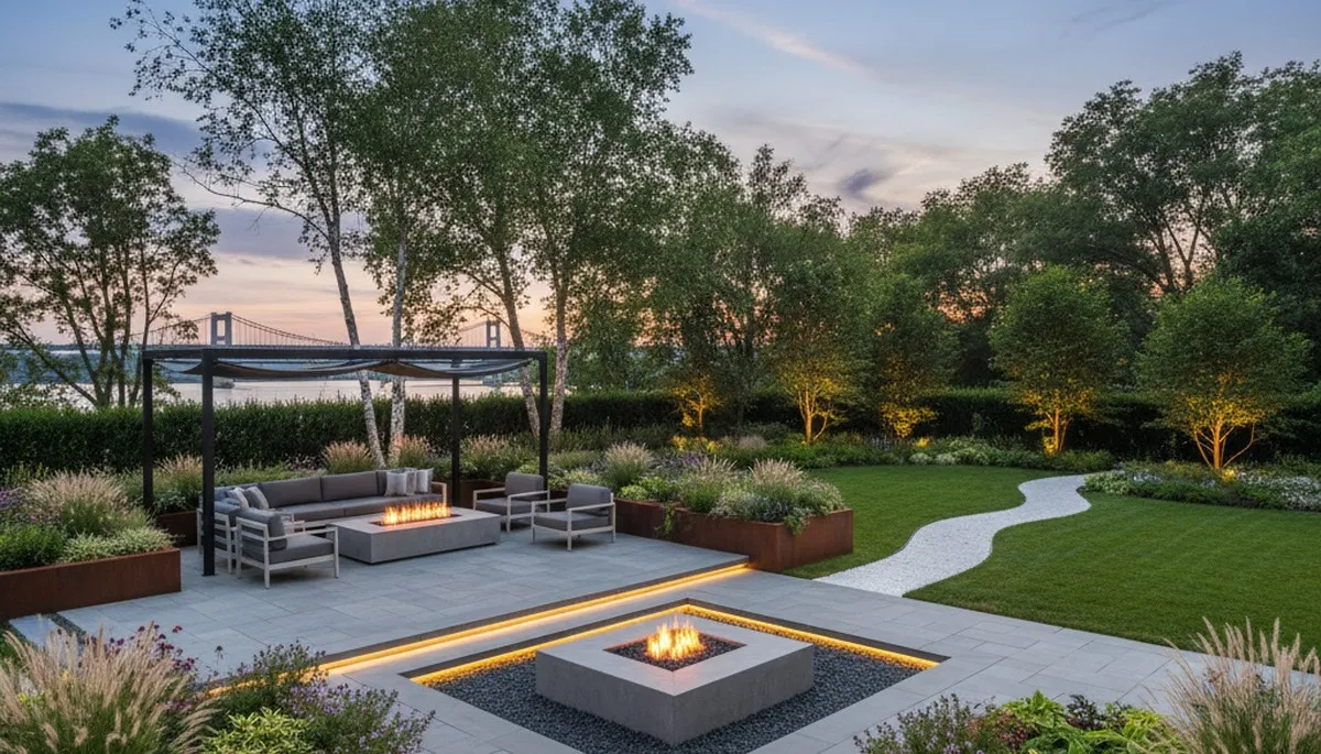 Landscaping crew serving Buffalo, NY with professional yard maintenance and outdoor property care