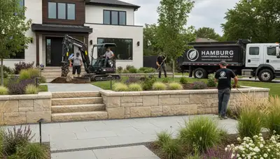Landscaping team serving Buffalo, NY for lawn care, hardscaping, and property maintenance