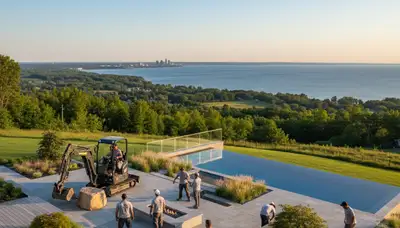 Landscaping crew serving Buffalo, NY with professional outdoor property maintenance services