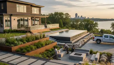 Buffalo, NY landscaping team providing professional lawn care and landscape maintenance services