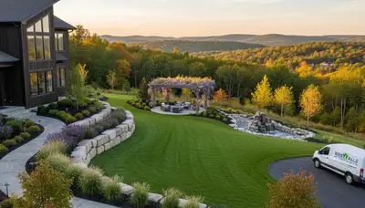 Landscaping crew serving Buffalo, NY with professional lawn and landscape care